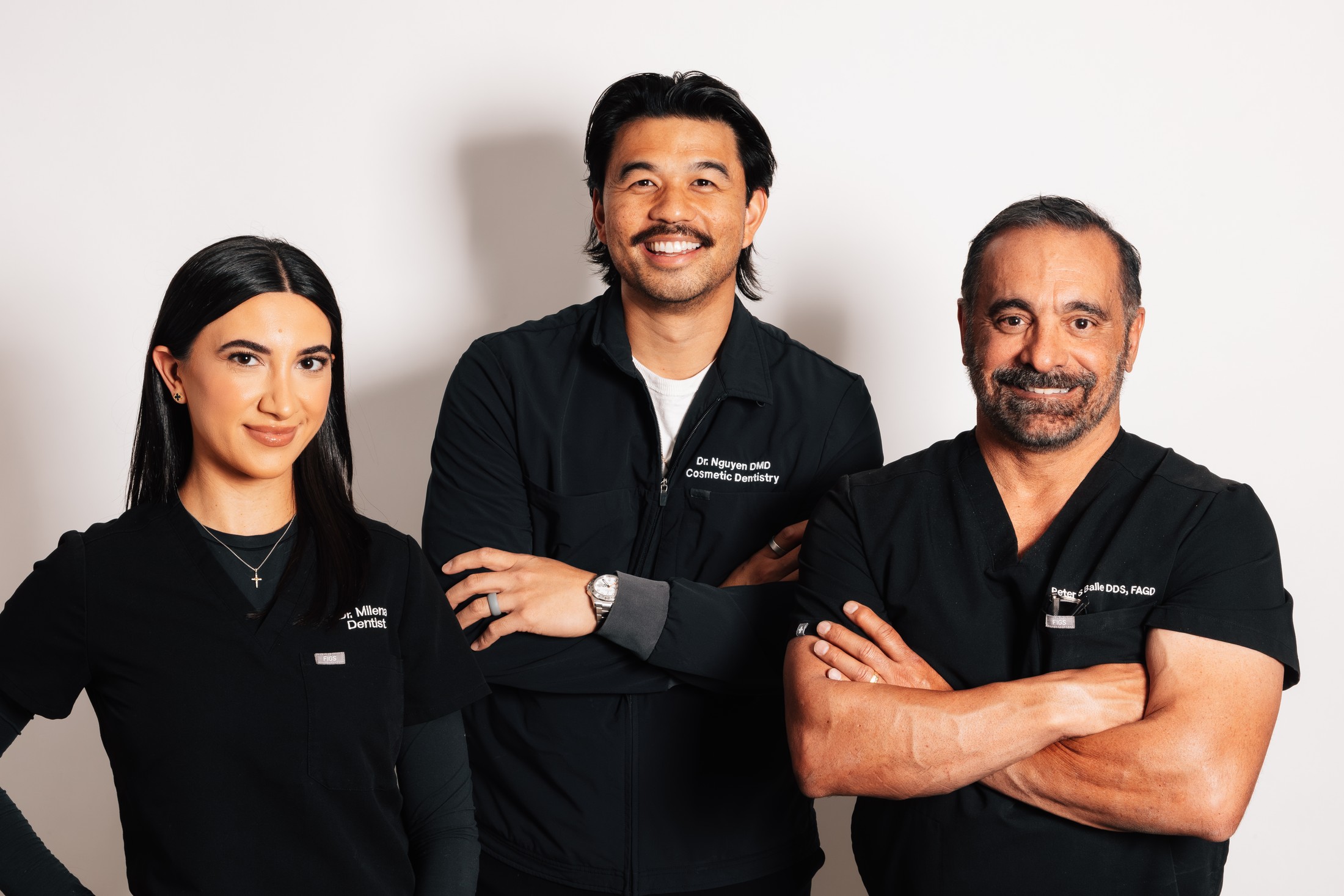 Vegas Choice Dental doctors and team members in black scrubs